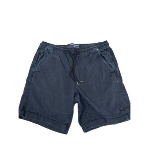 Psycho Bunny Mens Navy Blue Drawstring Shorts Size Small